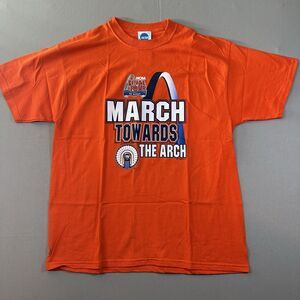 NWT VINTAGE MARCH MADNESS Fighting Illini 2005 2X TShirt March Towards The Arch